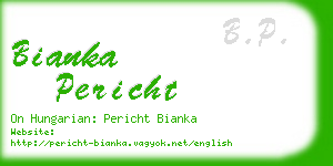 bianka pericht business card